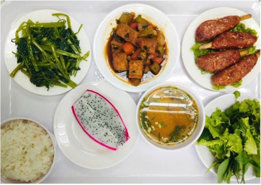 Vegetarian meal tray 04