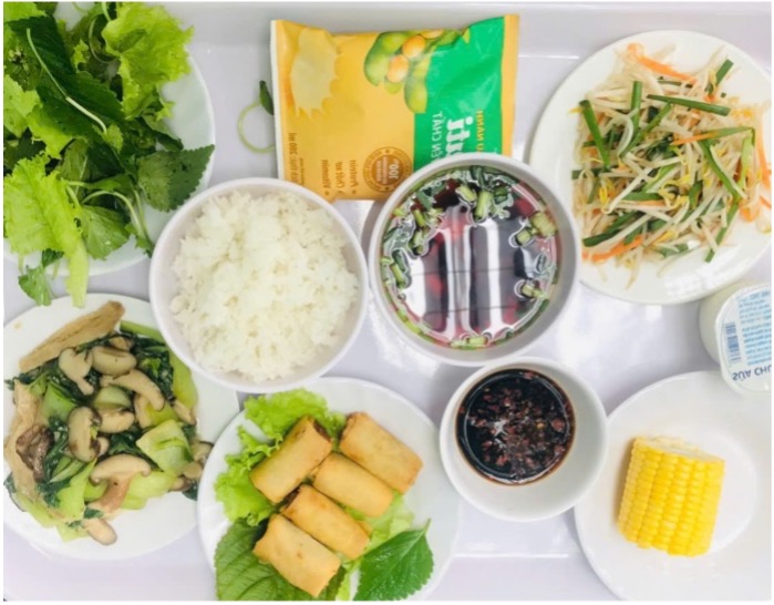 Vegetarian meal tray 01